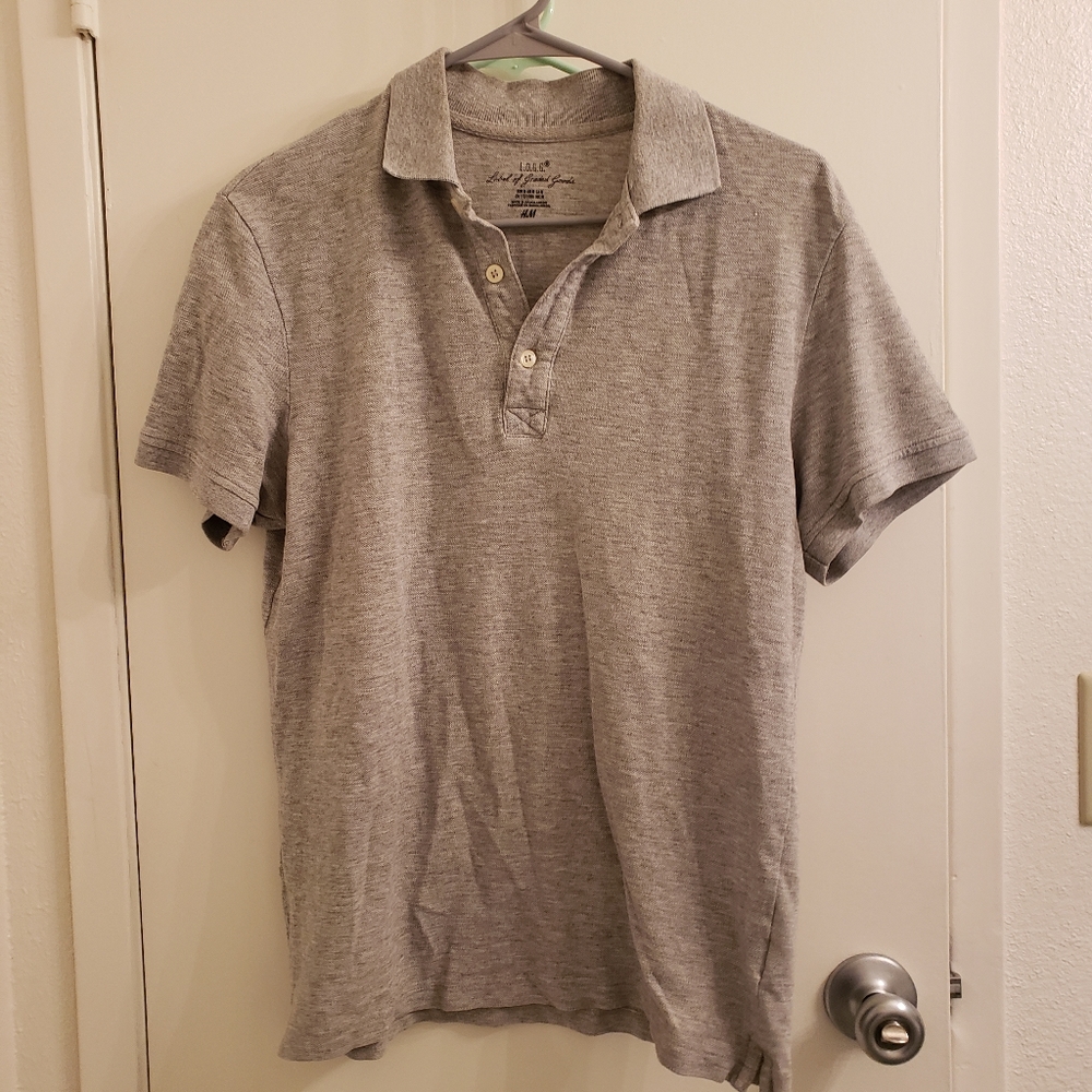 H&M Gray Collared Polo Shirt